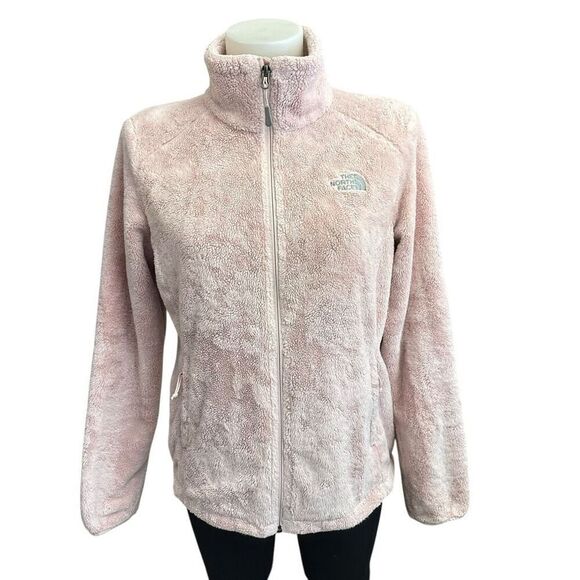The North Face Pink‎ Blush Full Zip Fleece Jacket High NeCk Cozy Soft Small - Picture 1 of 10